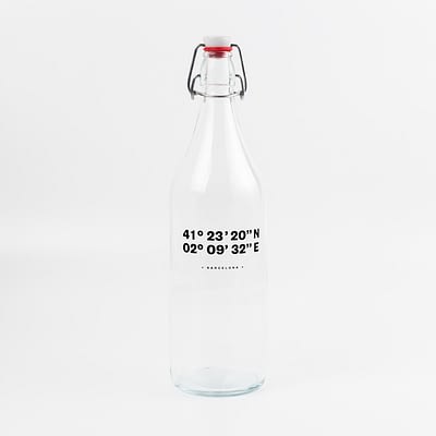 Botella de cristal artesanal Barcelona
