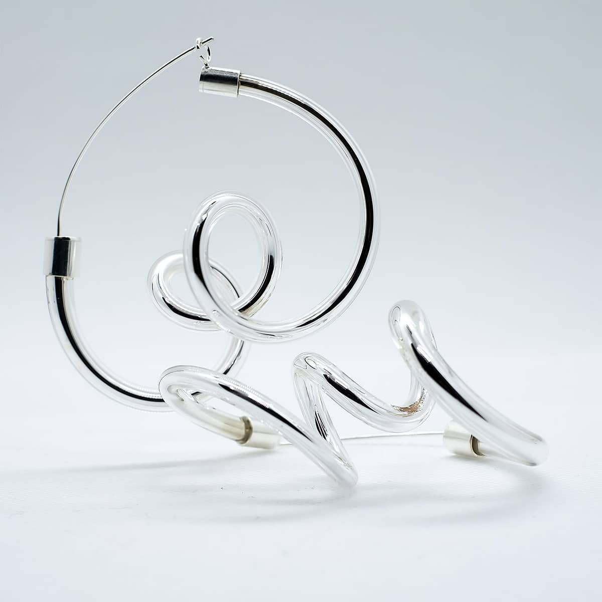 Agustina Ros earrings ringlets silver